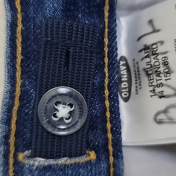 Old Navy Blue Faded Straight Leg Jeans Boys 14 - Picture 14 of 14